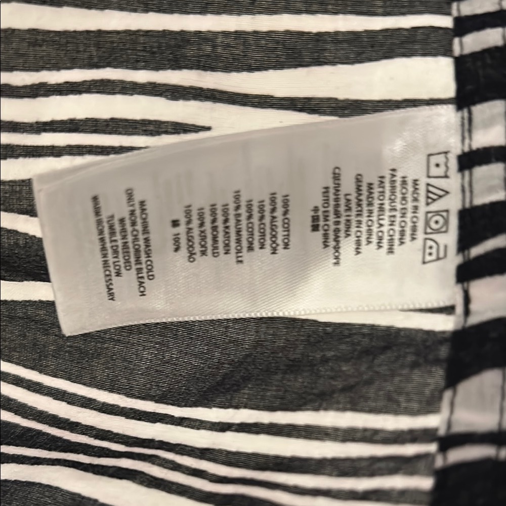 MICHAEL KORS Black and White Striped Women's Top - Picture 8 of 8
